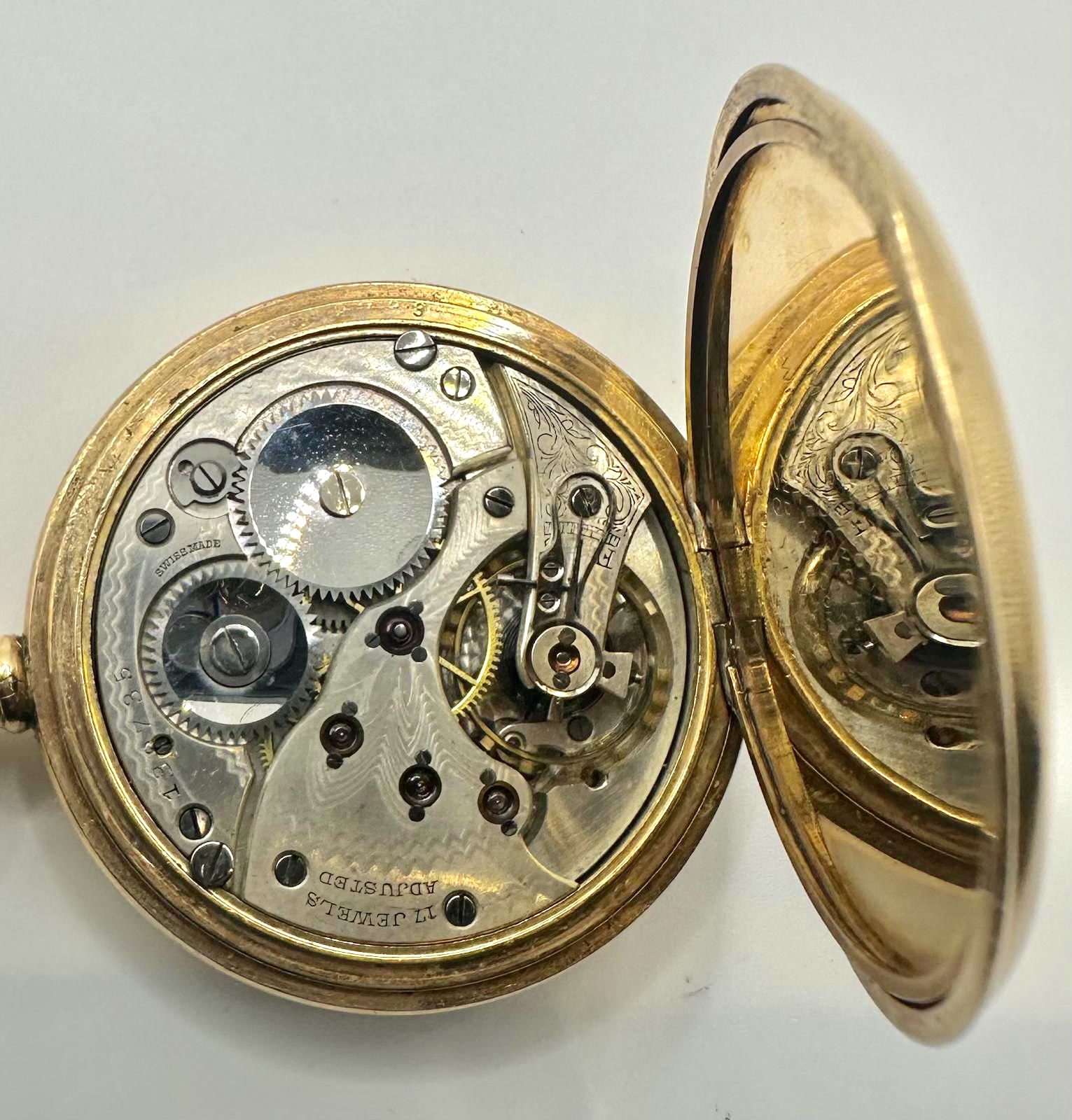 Dennison Hunter-Cased Pocket Watch, Rolled Gold