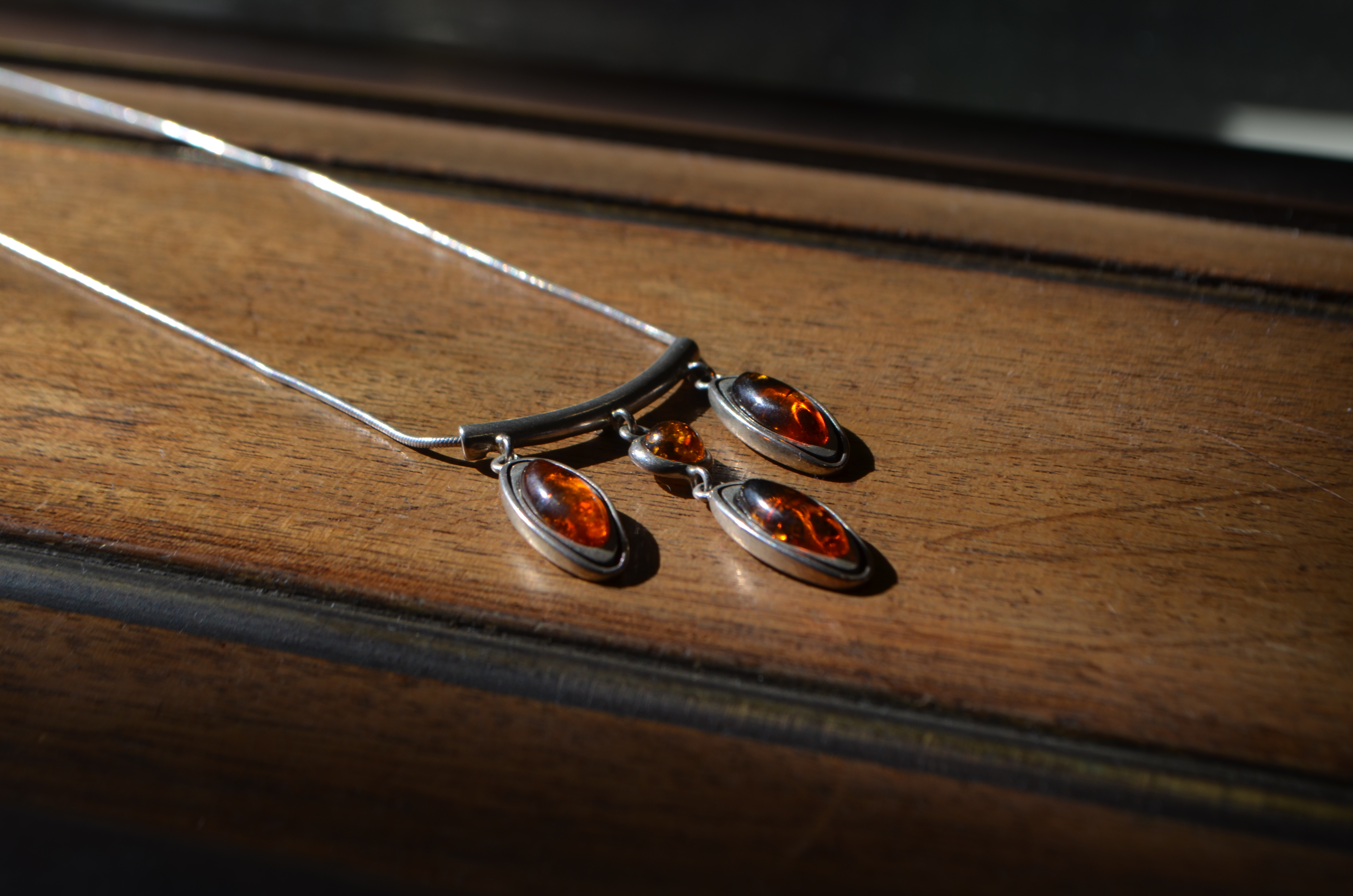 Vintage French Amber Droplet Set