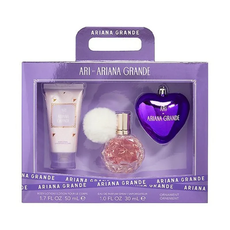 ARIANA GRANDE ARI SET EDP 30ML + CREMA CORPORAL PERFUMADA 50ML + ADORNO
