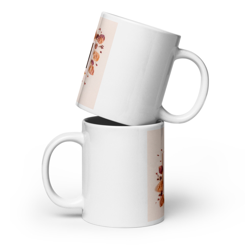 White glossy mug