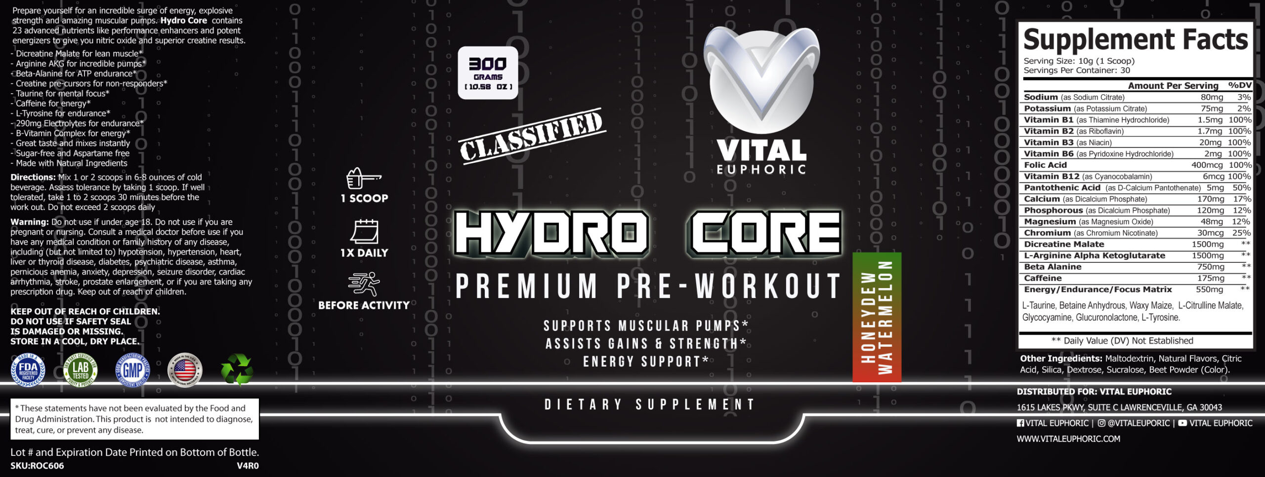 Pre-Workout – Honey Dew Watermelon