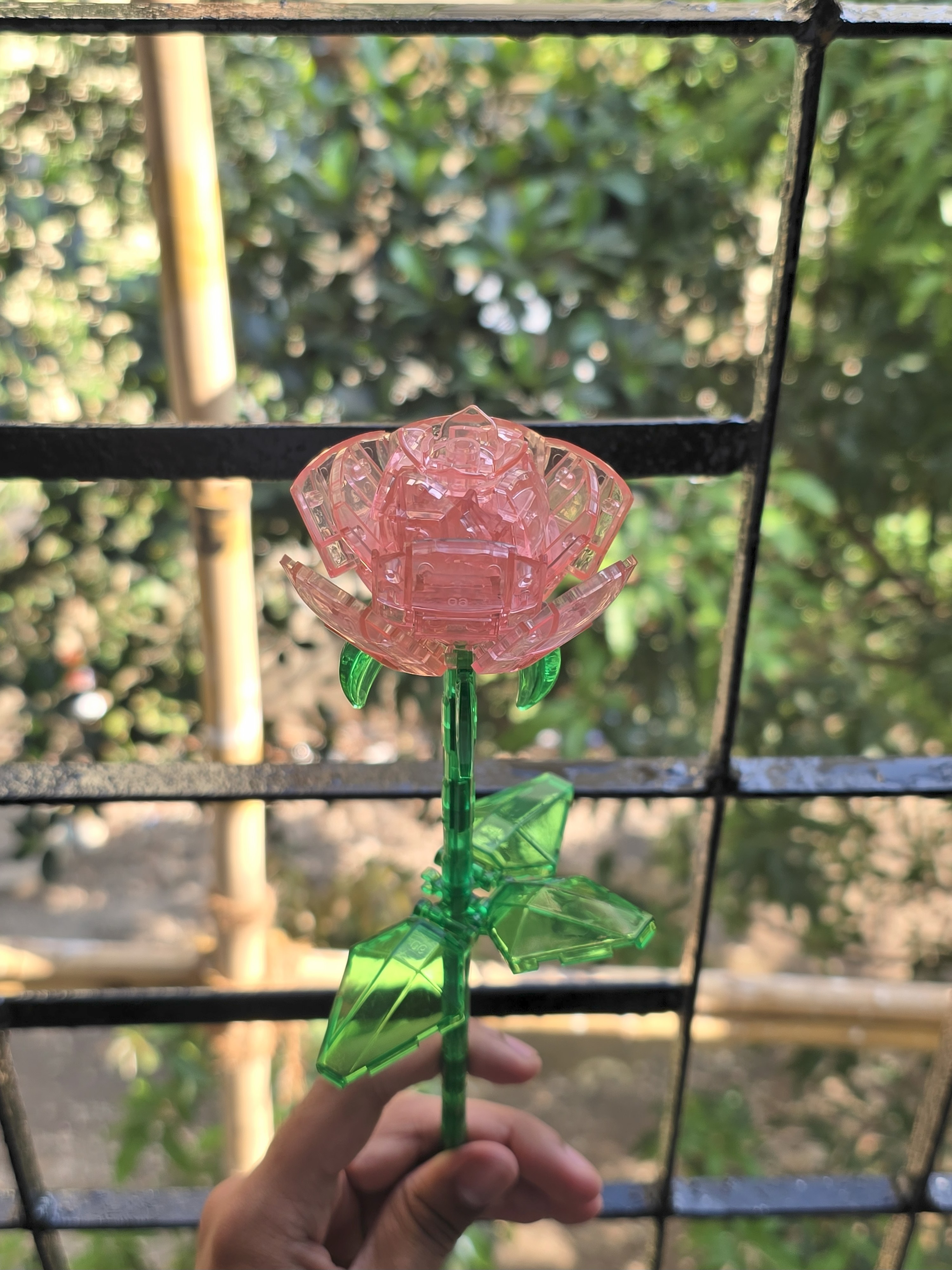 Pink Flower Buildable Plastic Flowers