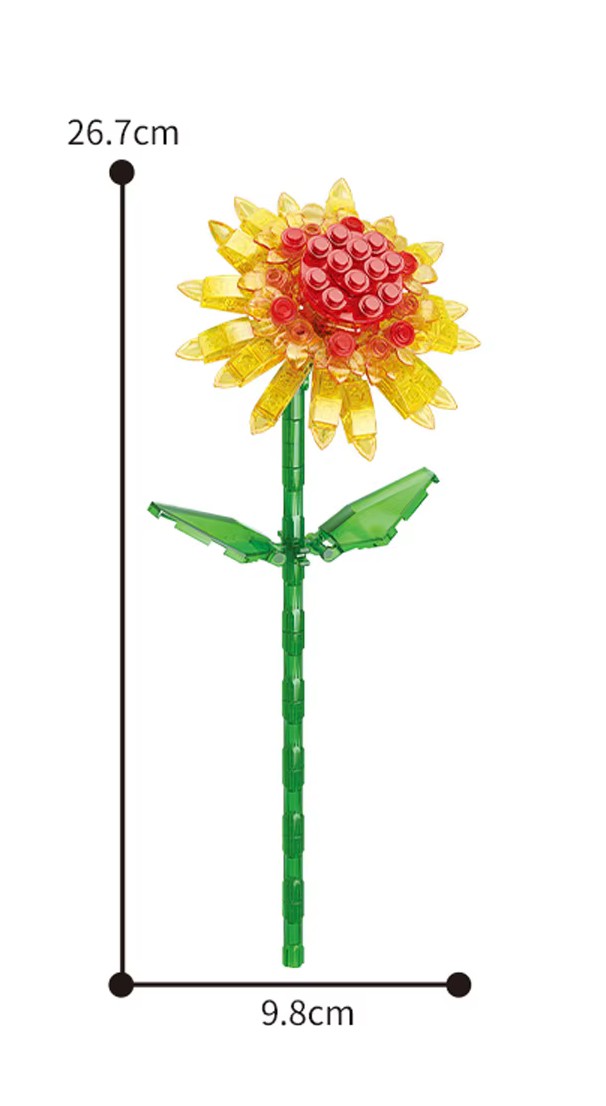 Sunflower Buildable Plastic Flowers