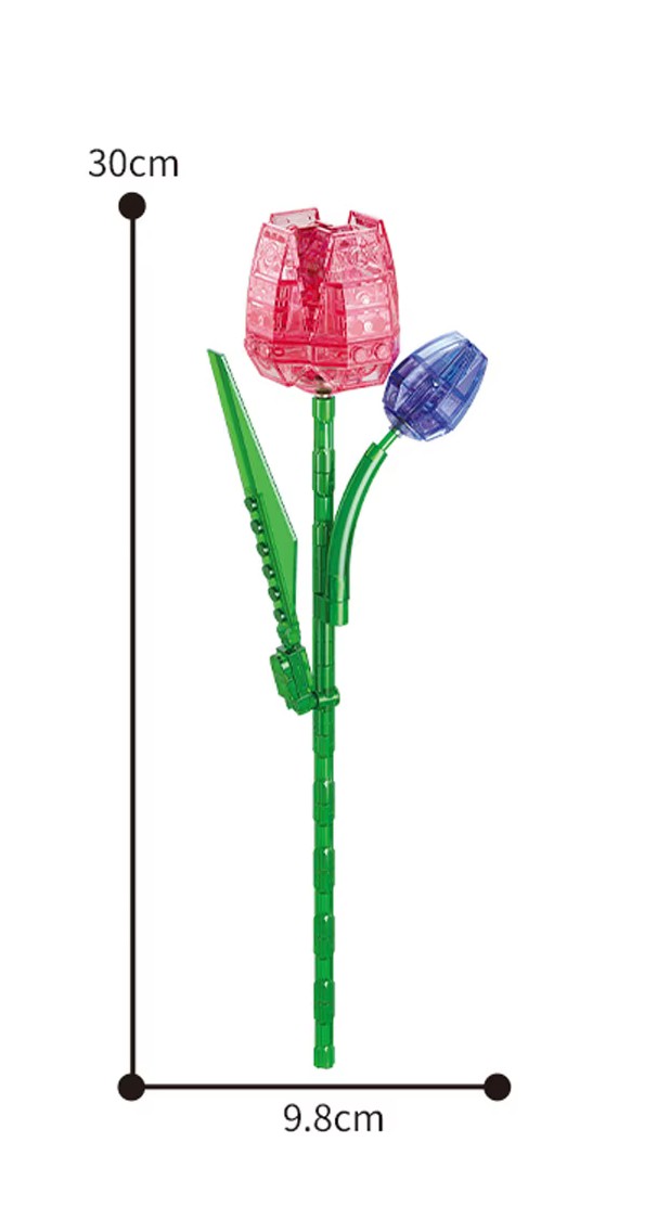 Tulip Buildable Plastic Flowers