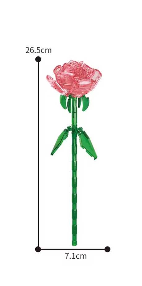 Pink Flower Buildable Plastic Flowers