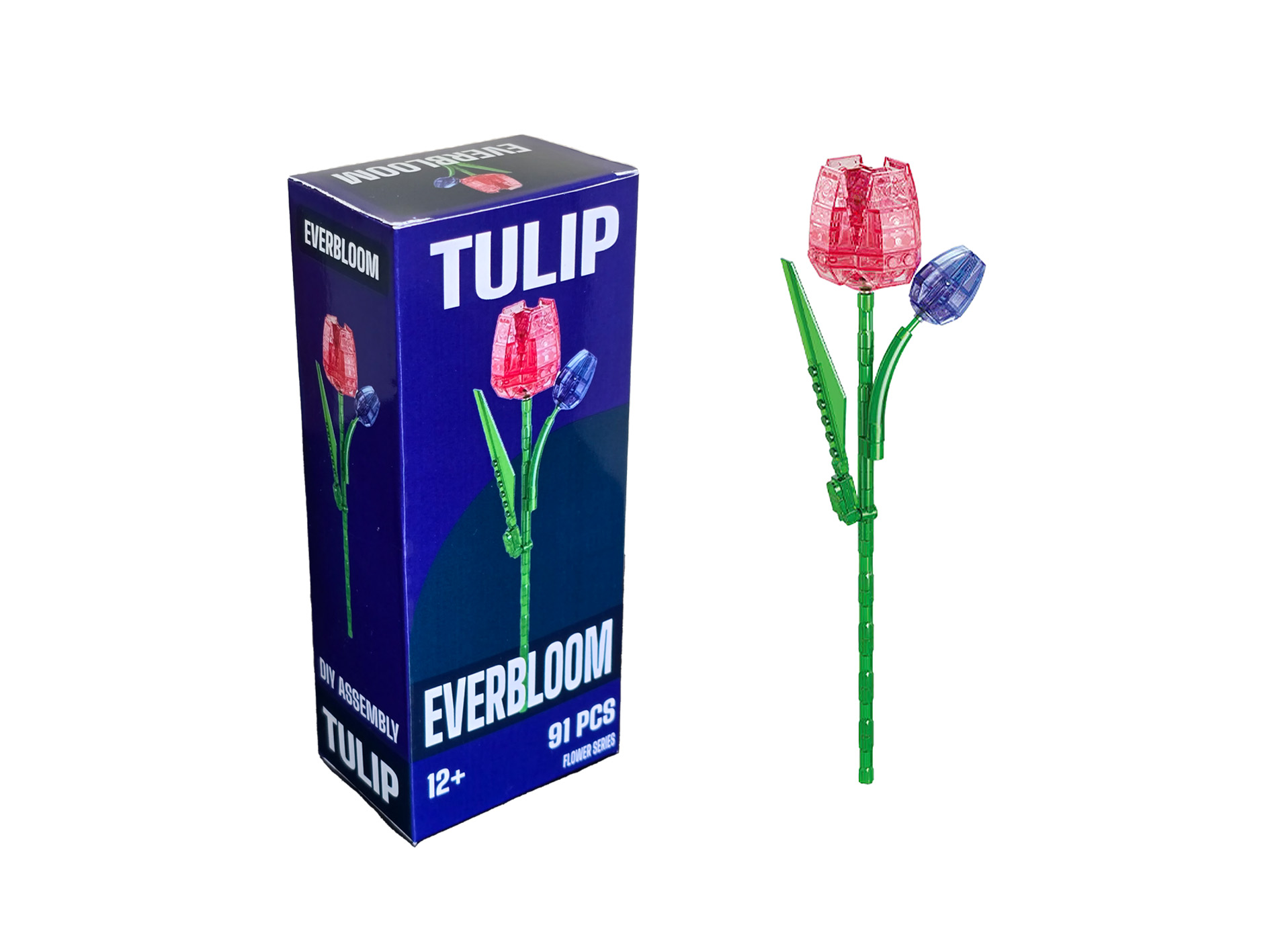 Tulip Buildable Plastic Flowers