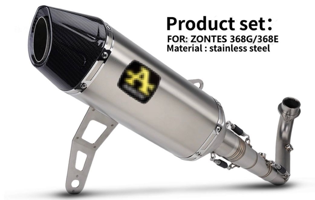ZONTES 368G/368E Full System Exhaust + Real Carbon Fibre Mufflers