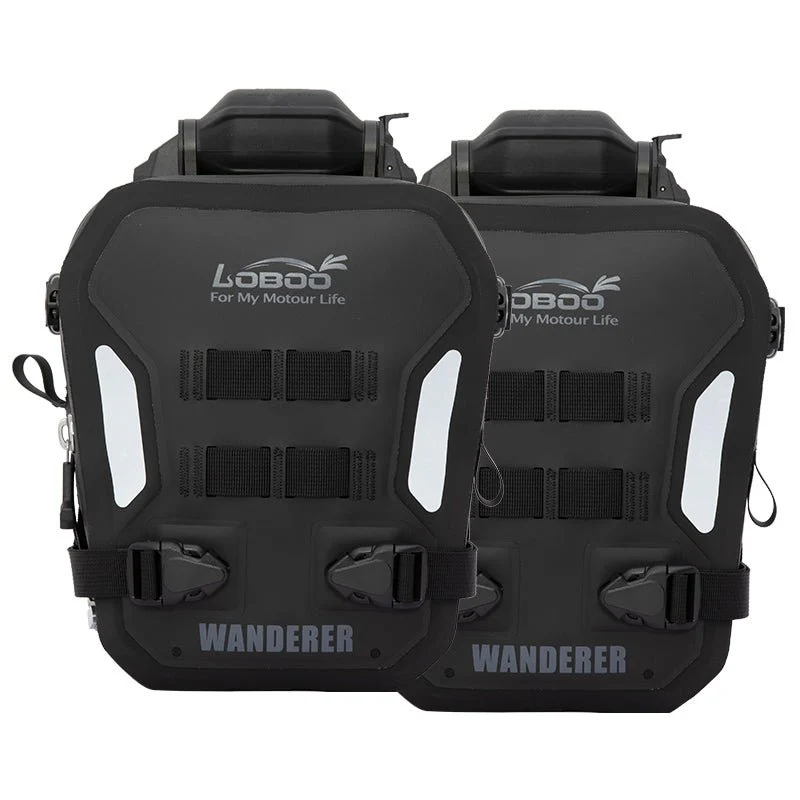 Crash Bar Bags – Inflatable IPX7 Waterproof Frame Bags with Reflective Strips & Anti-Theft System (Pair)