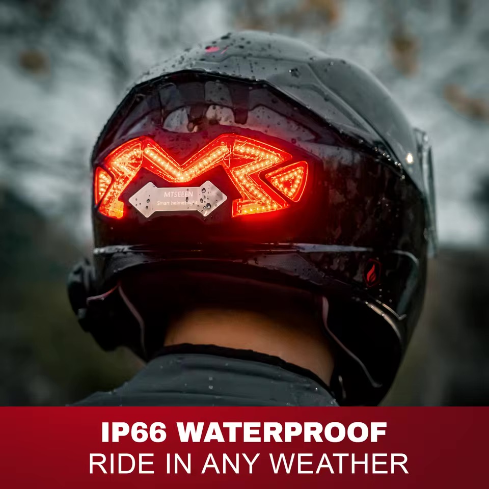 Rechargeable Smart Helmet Brake Light