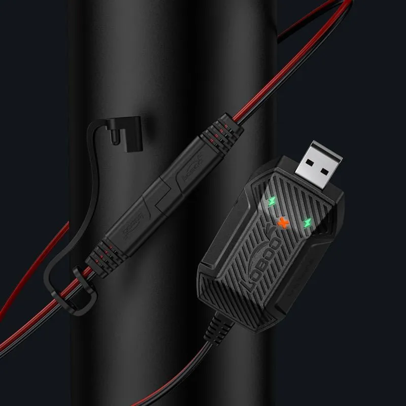 C20Pro Mini 12V Smart Battery Charger – 6-Stage USB-Powered Maintainer for Lead-Acid & LiFePO4, Compact Portable Design 