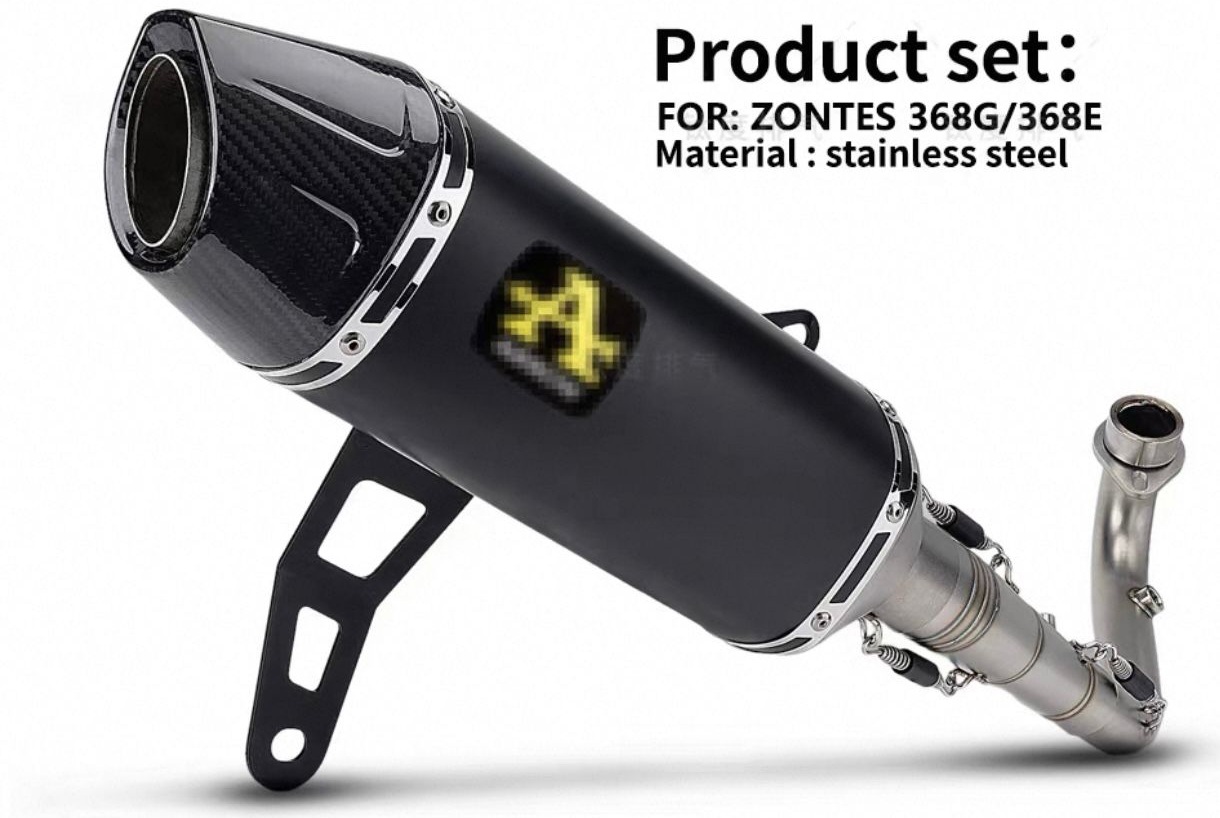 ZONTES 368G/368E Full System Exhaust + Real Carbon Fibre Mufflers