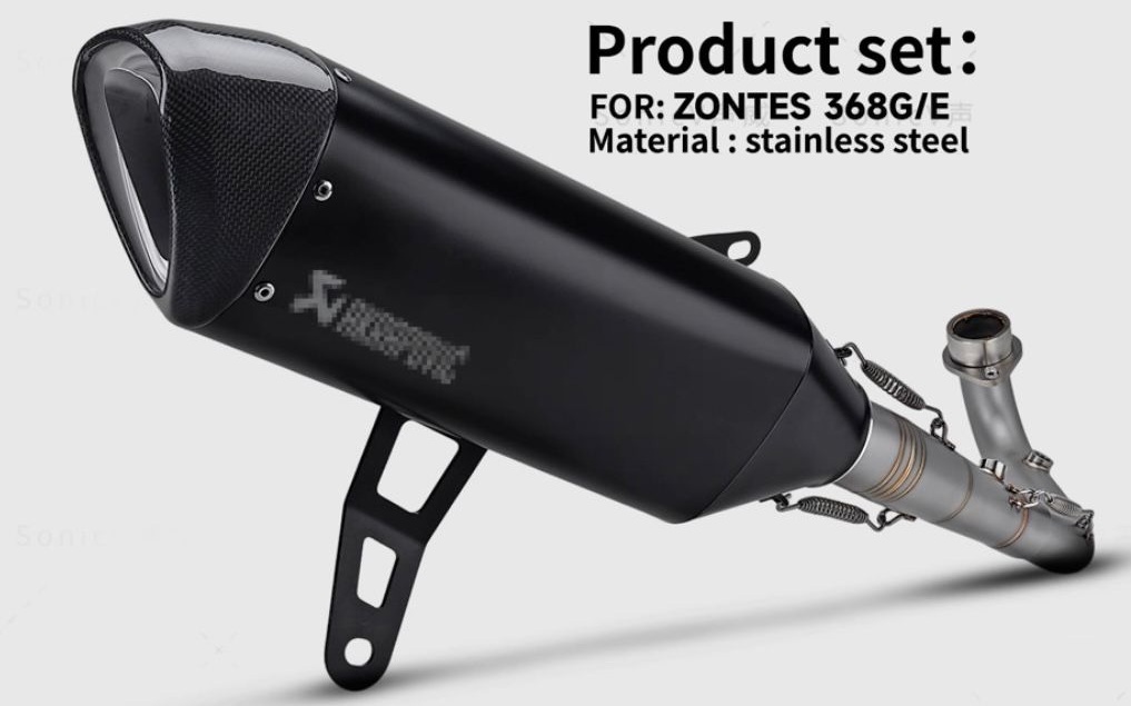ZONTES 368G/368E Full System Exhaust + Real Carbon Fibre Mufflers