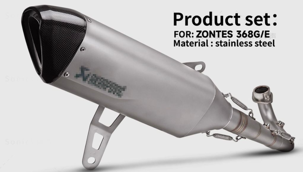ZONTES 368G/368E Full System Exhaust + Real Carbon Fibre Mufflers