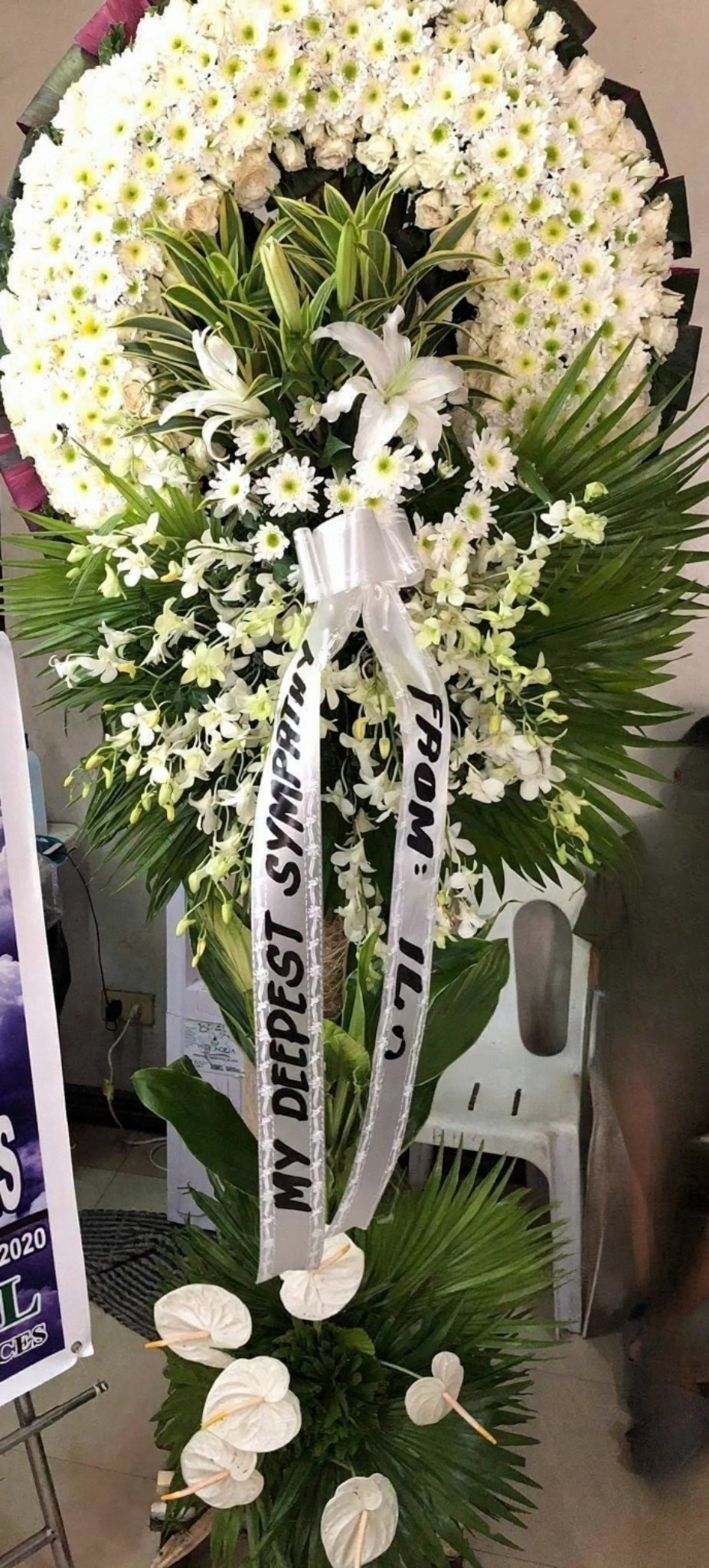 Sympathy Funeral Flower Stand