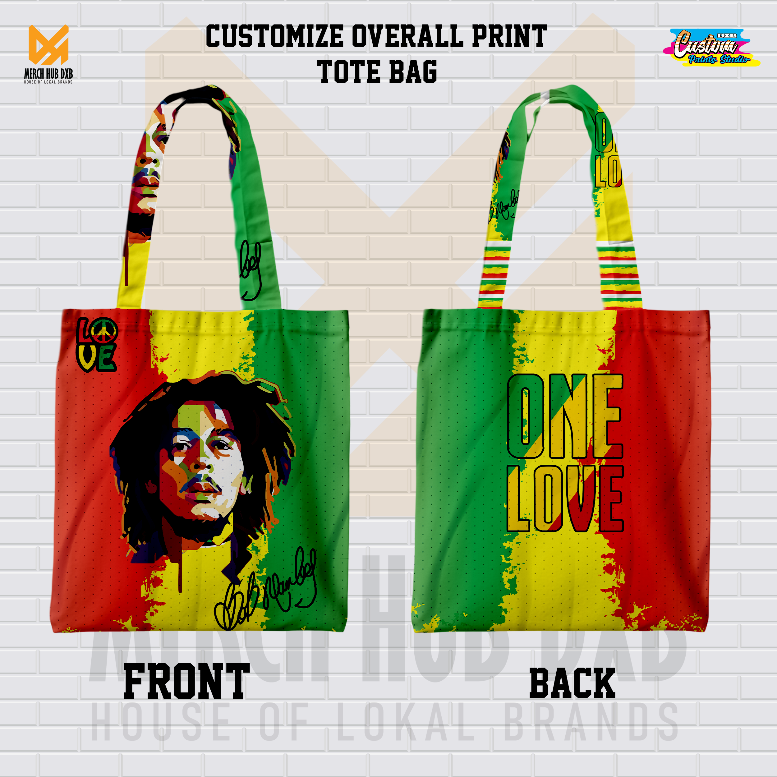 Reggae Style Print Tote Bag
