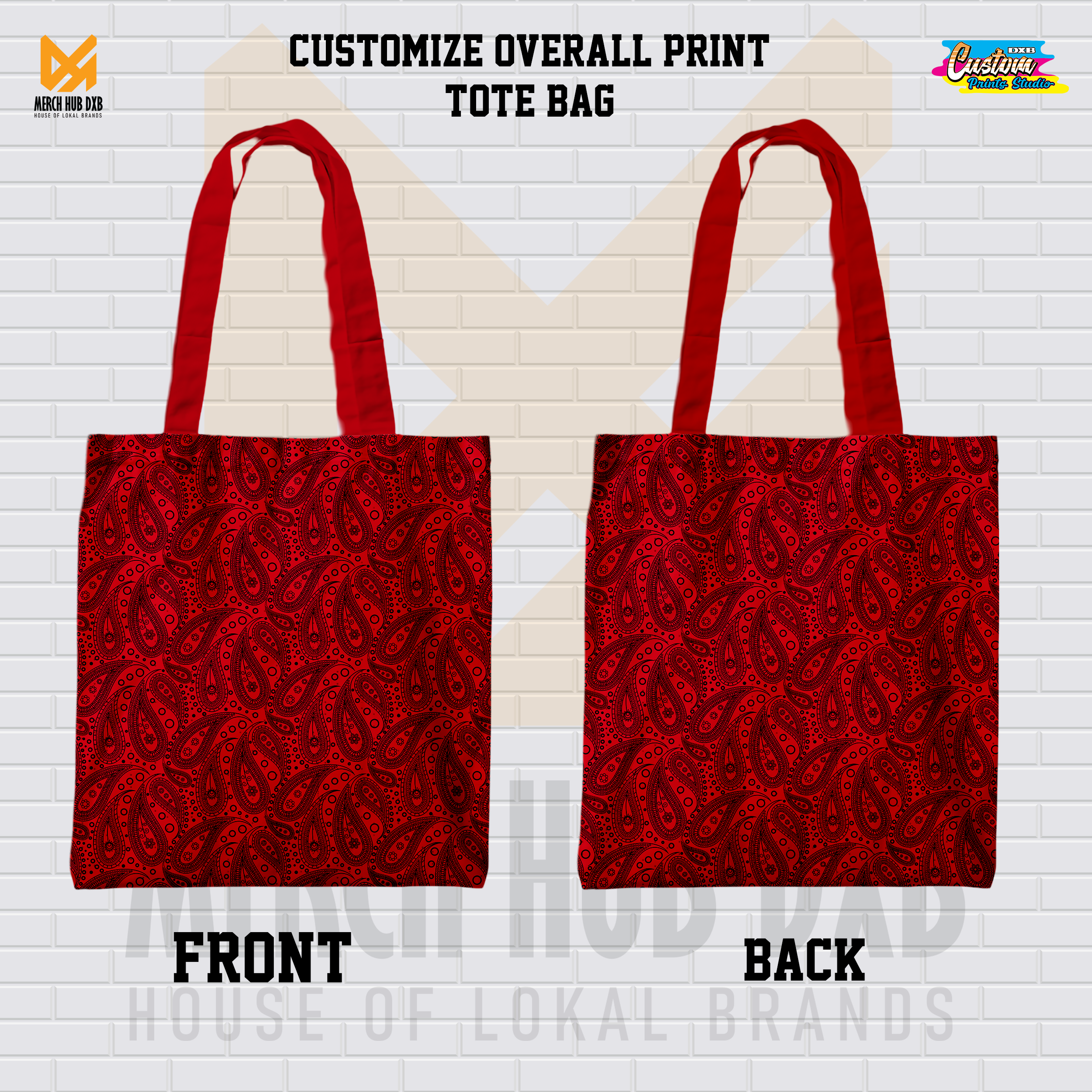 Bandana Overall Print Tote Bag