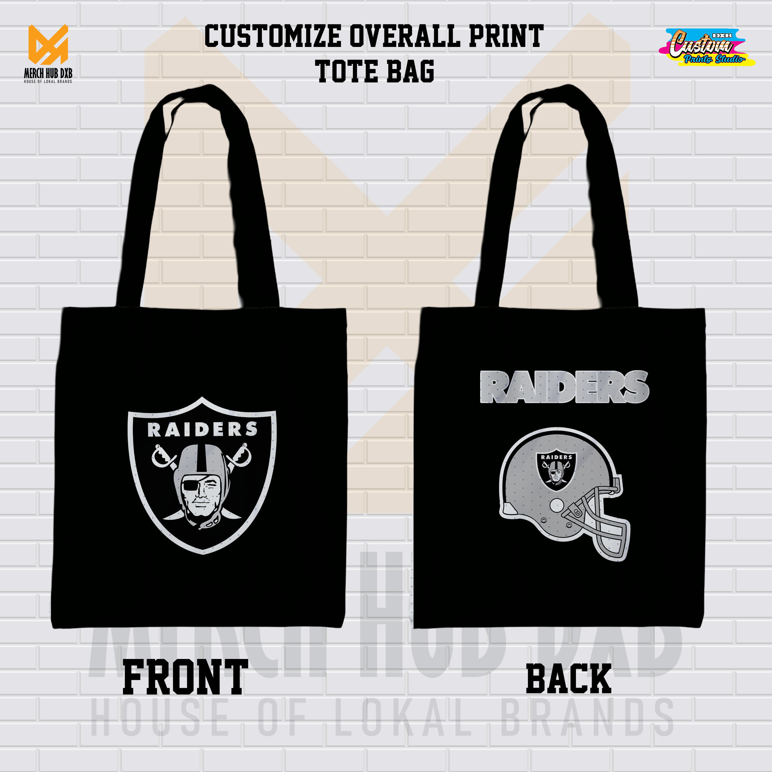 Raiders Customized Tote Bag