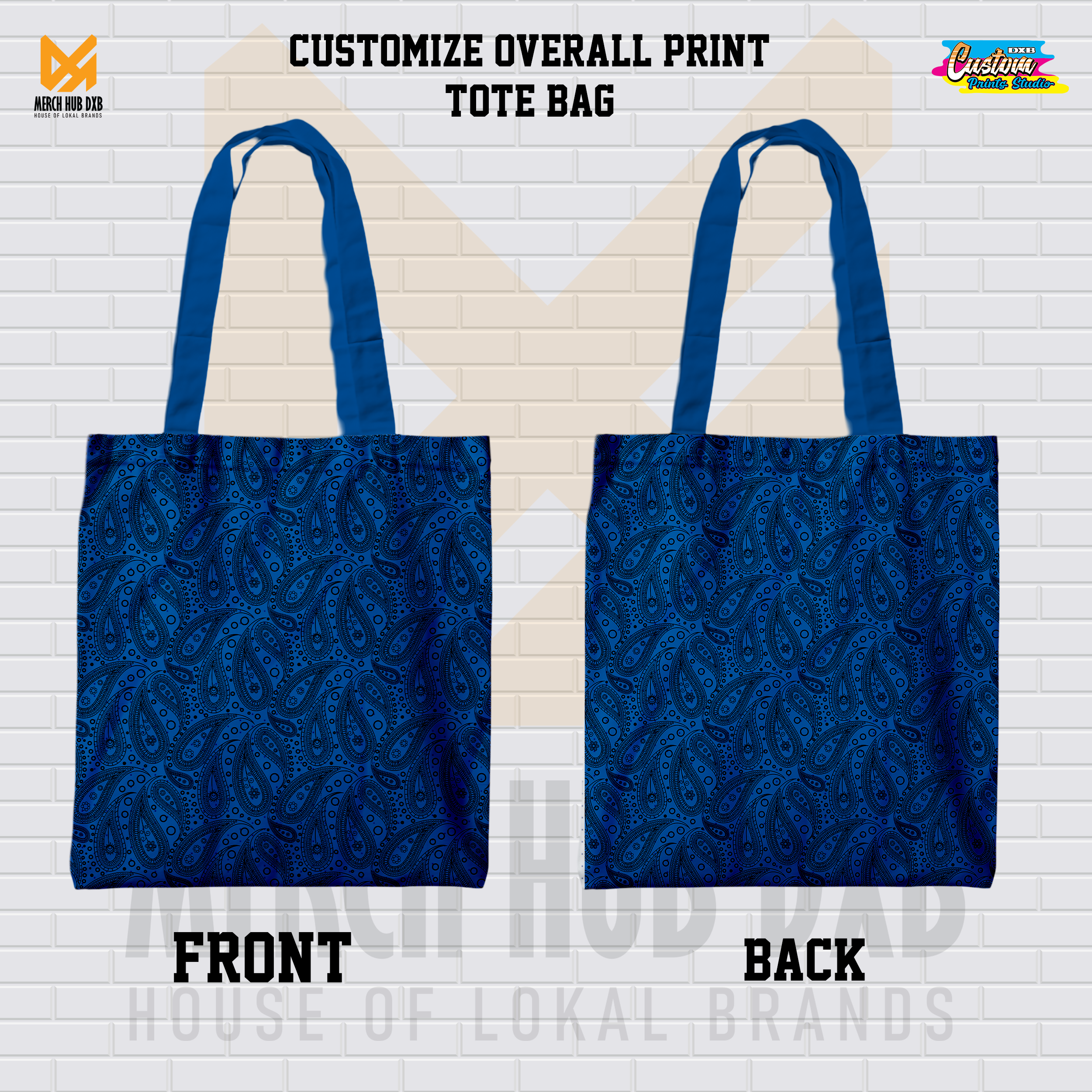 Bandana Overall Print Tote Bag