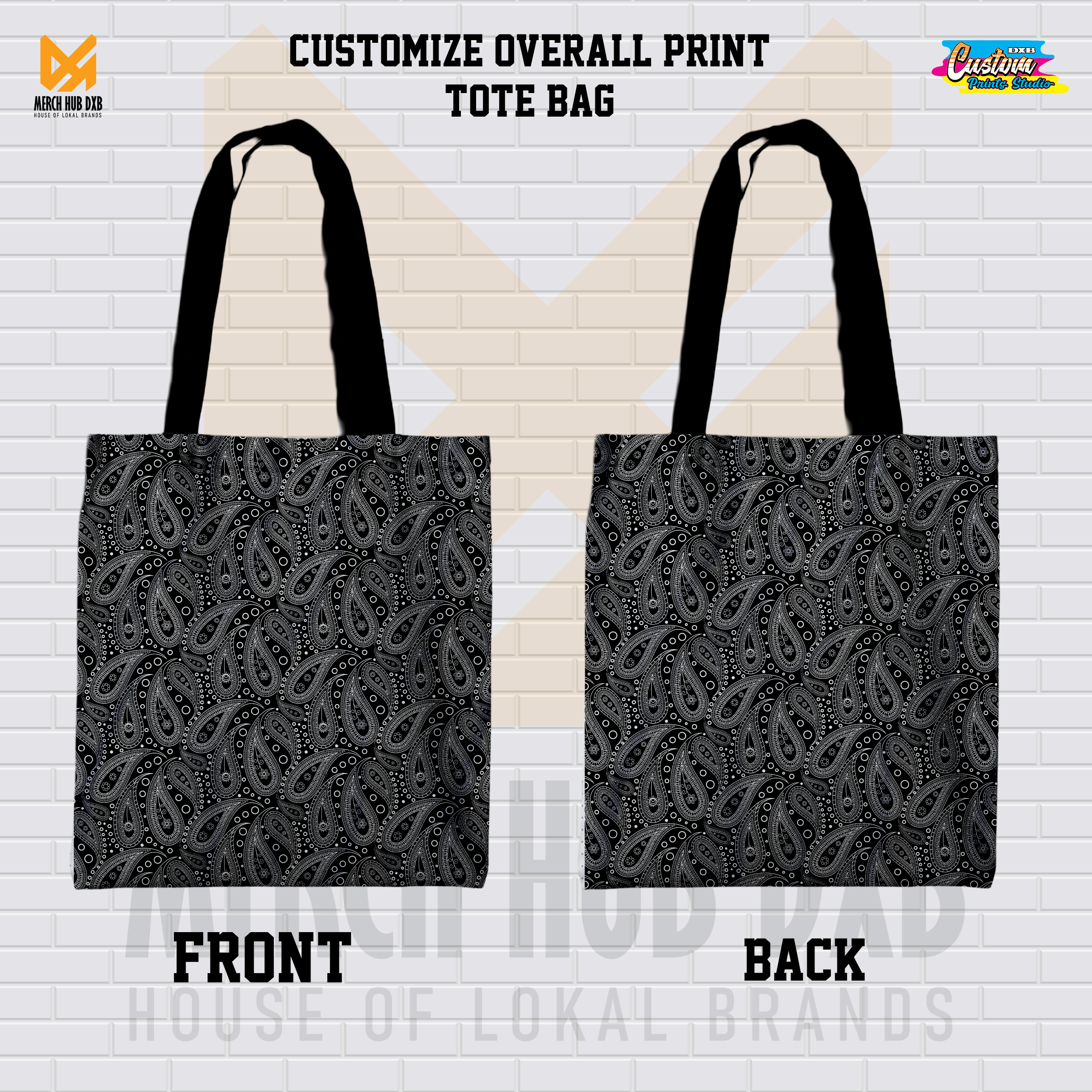 Bandana Overall Print Tote Bag