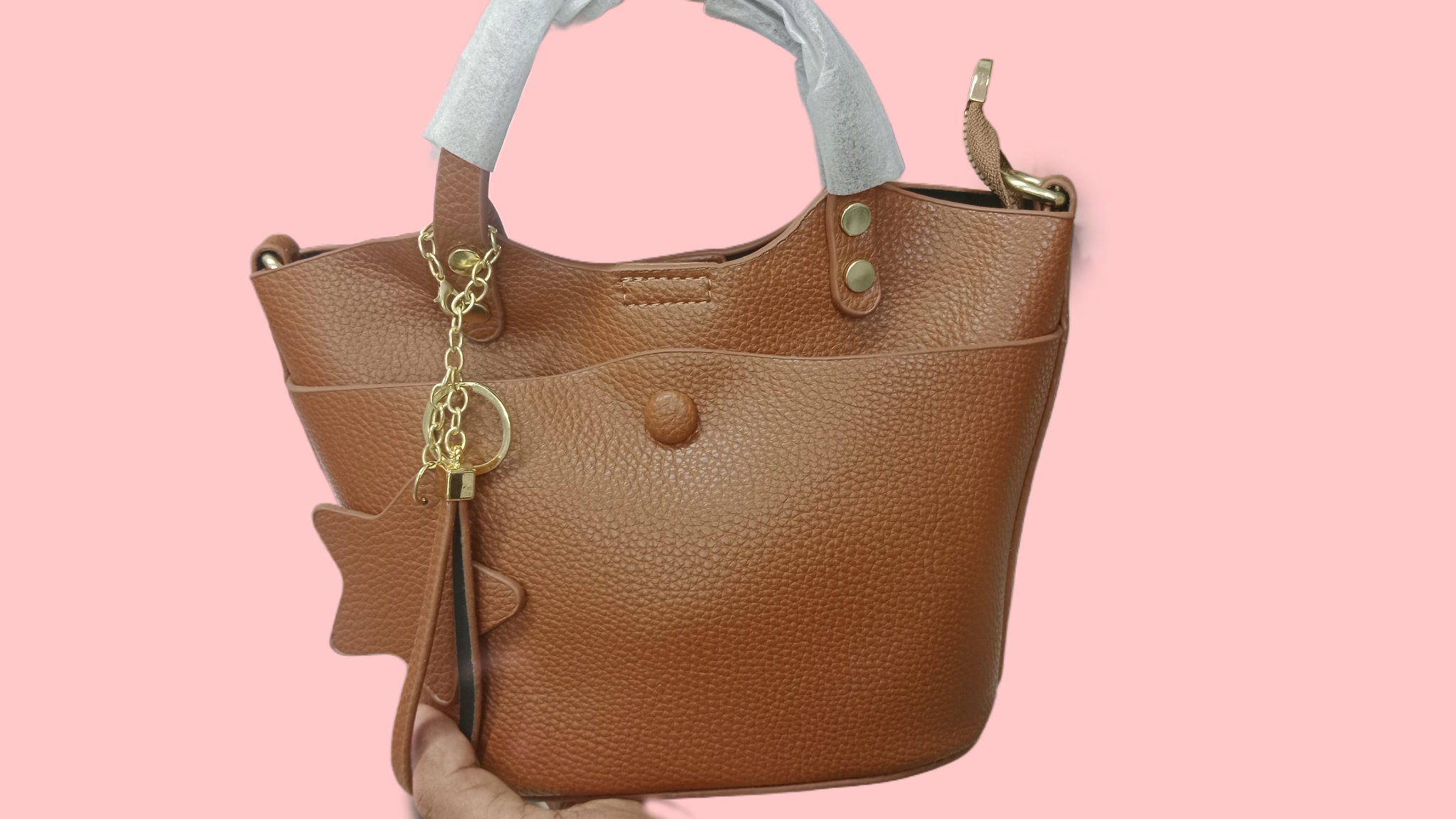 Stylish Brown Leather Handbag