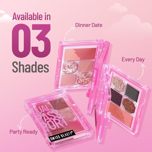 Swiss Beauty Dual Passport Eyeshadow Palette-MK01323AC