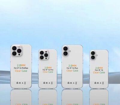 2.0MM Clear Case for iPhone 16 Series