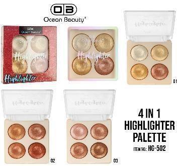 Ocean Beauty 4 in 1 Highlighter Palette
