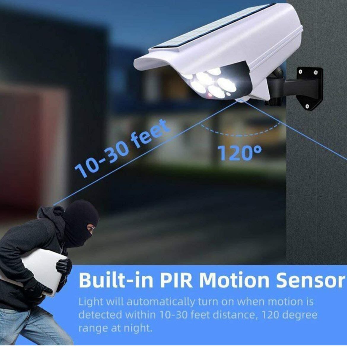 Solar-powered outdoor security light