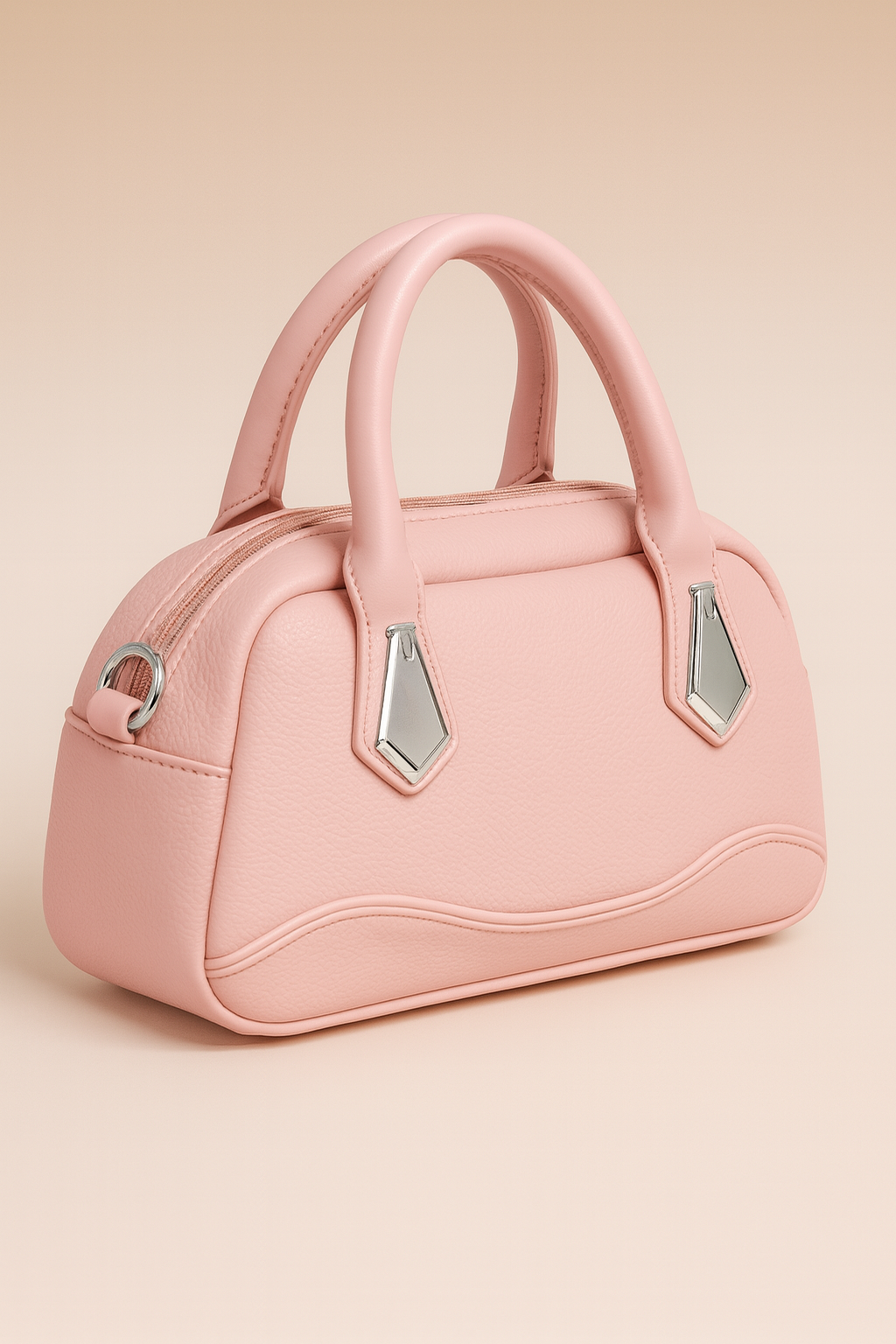 Pink leather handbag - AM01423MB (GOLD)