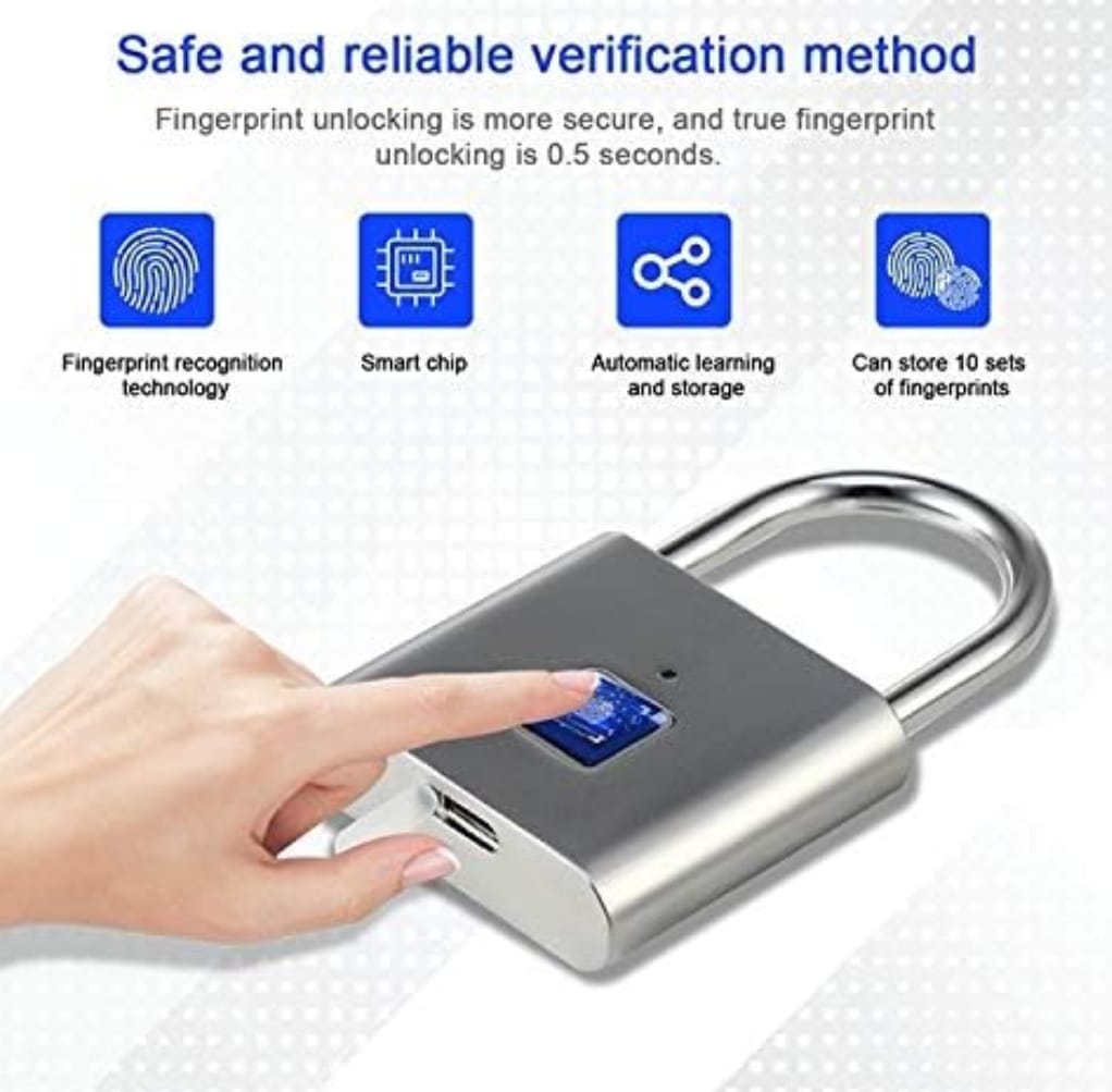 Fingerprint Smart Padlock SS00105TG 