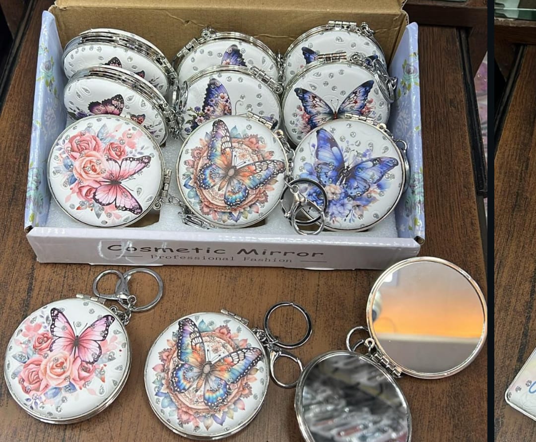 Butterfly Compact Mirror Keychains SS00051TG