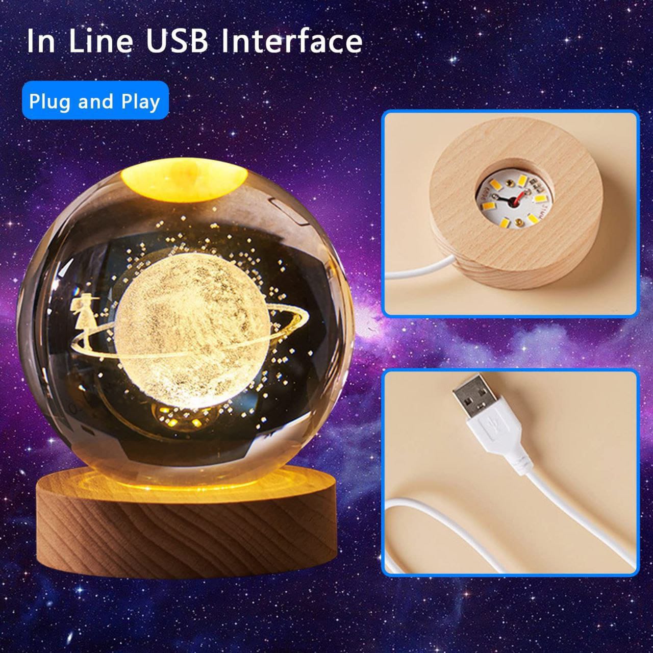 Crystal Planet Night Light