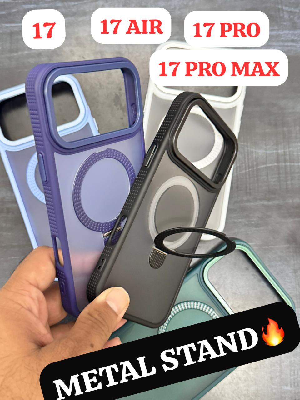 iPhone 17 Series Case with Metal Stand