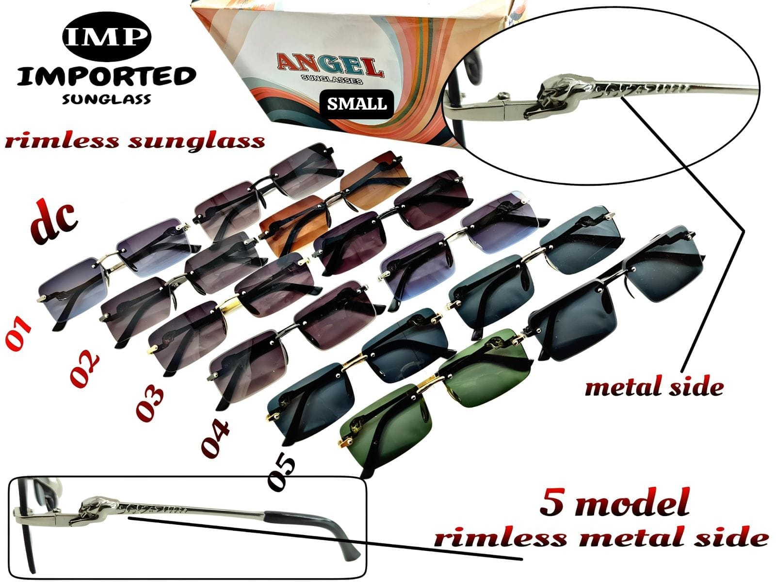 Imported Rimless Sunglasses