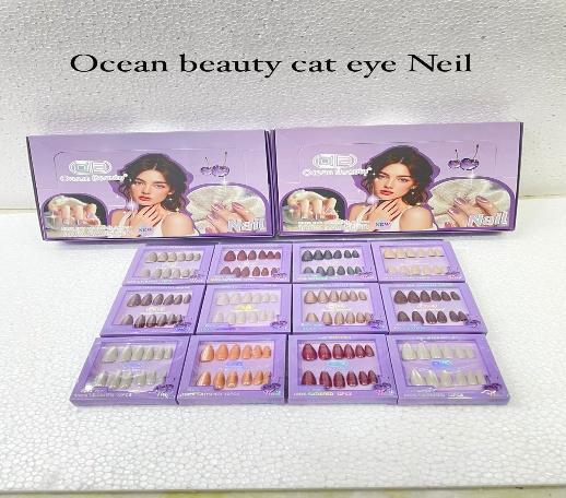 Ocean Beauty Cat Eye Nail Set