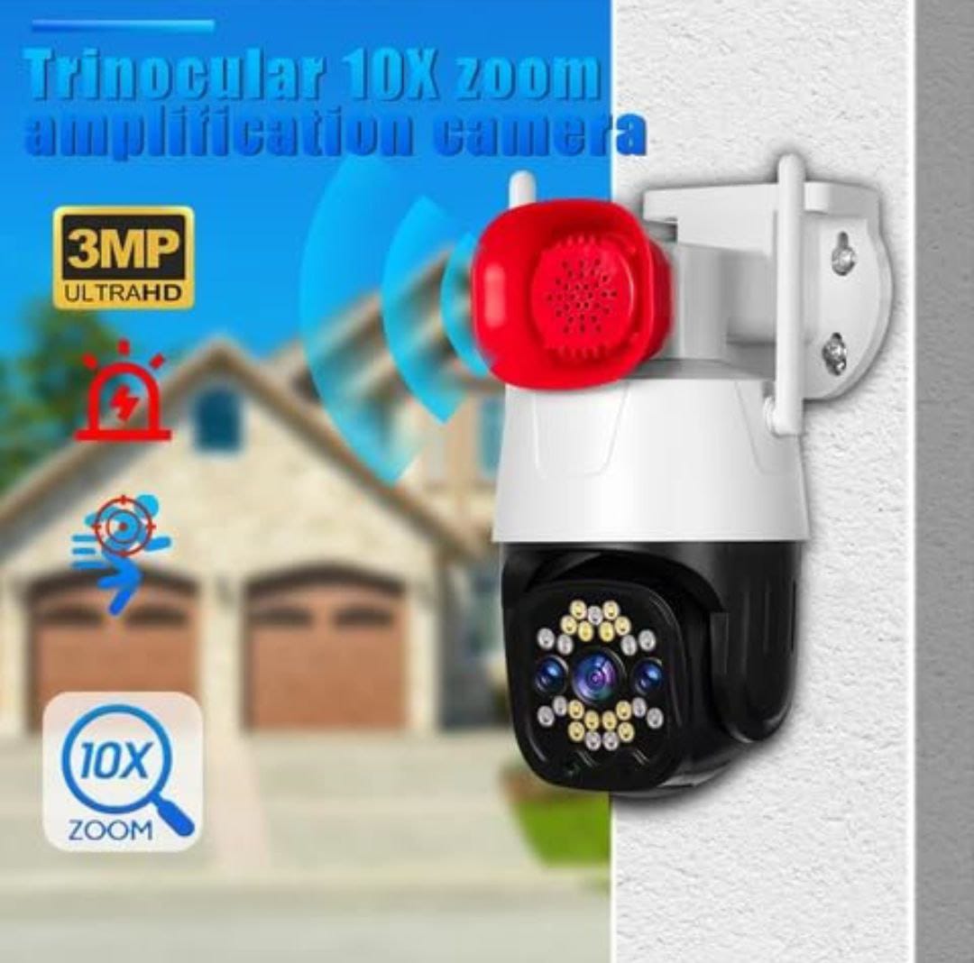 Trinocular 10X Zoom Surveillance Camera