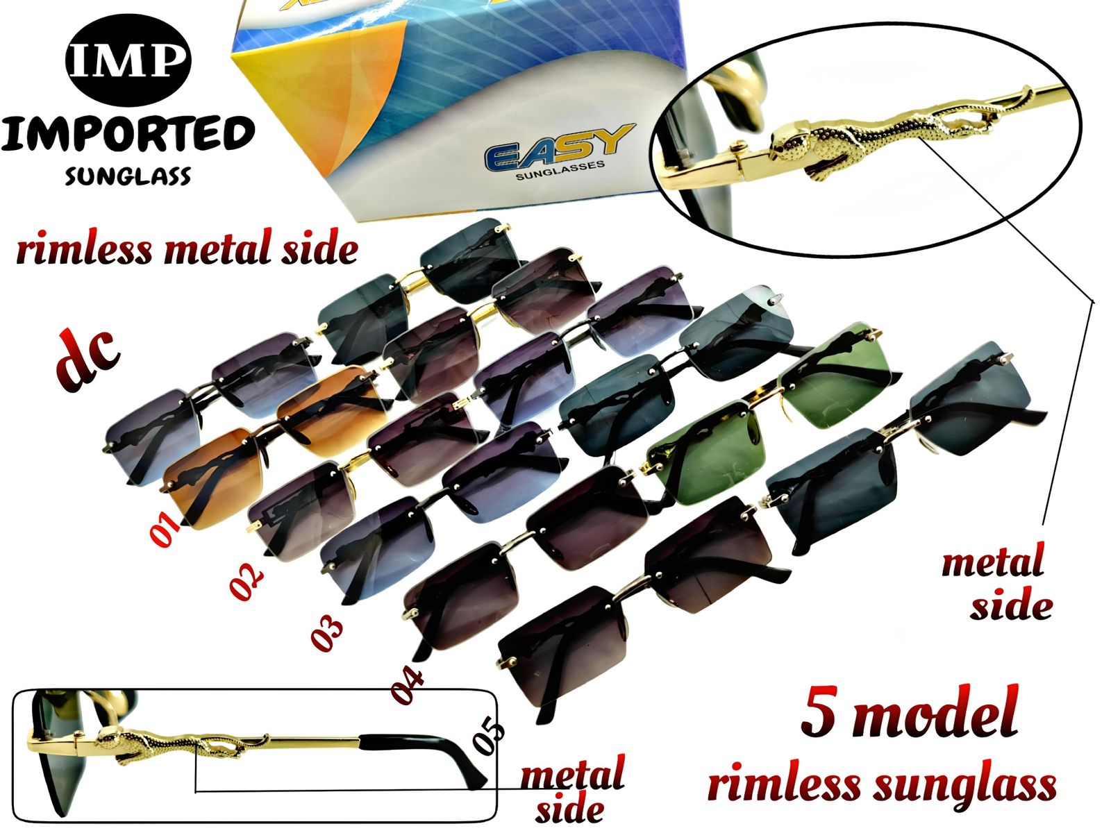 Imported Rimless Sunglasses