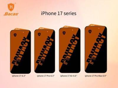 Bacas Privacy Screen Protector for iPhone 17 Series