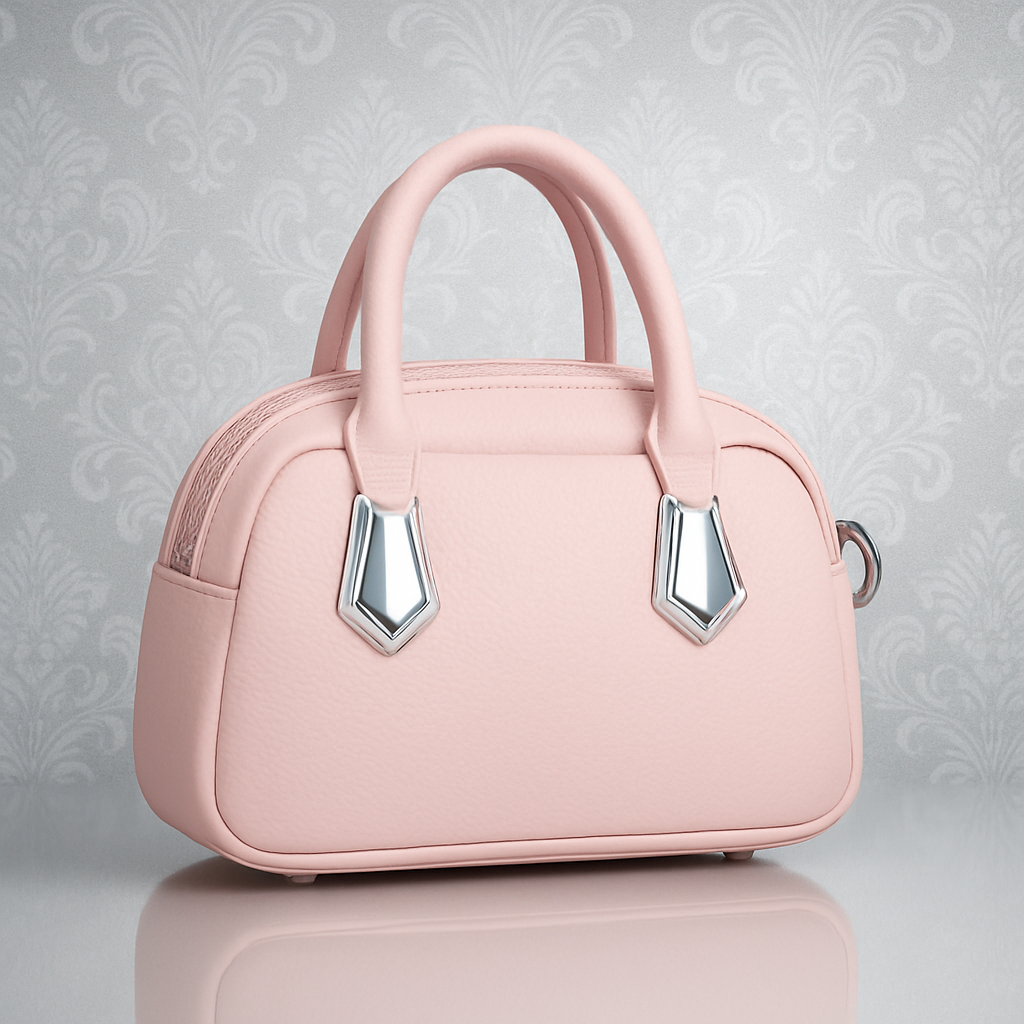 Pink leather handbag - AM01423MB (GOLD)