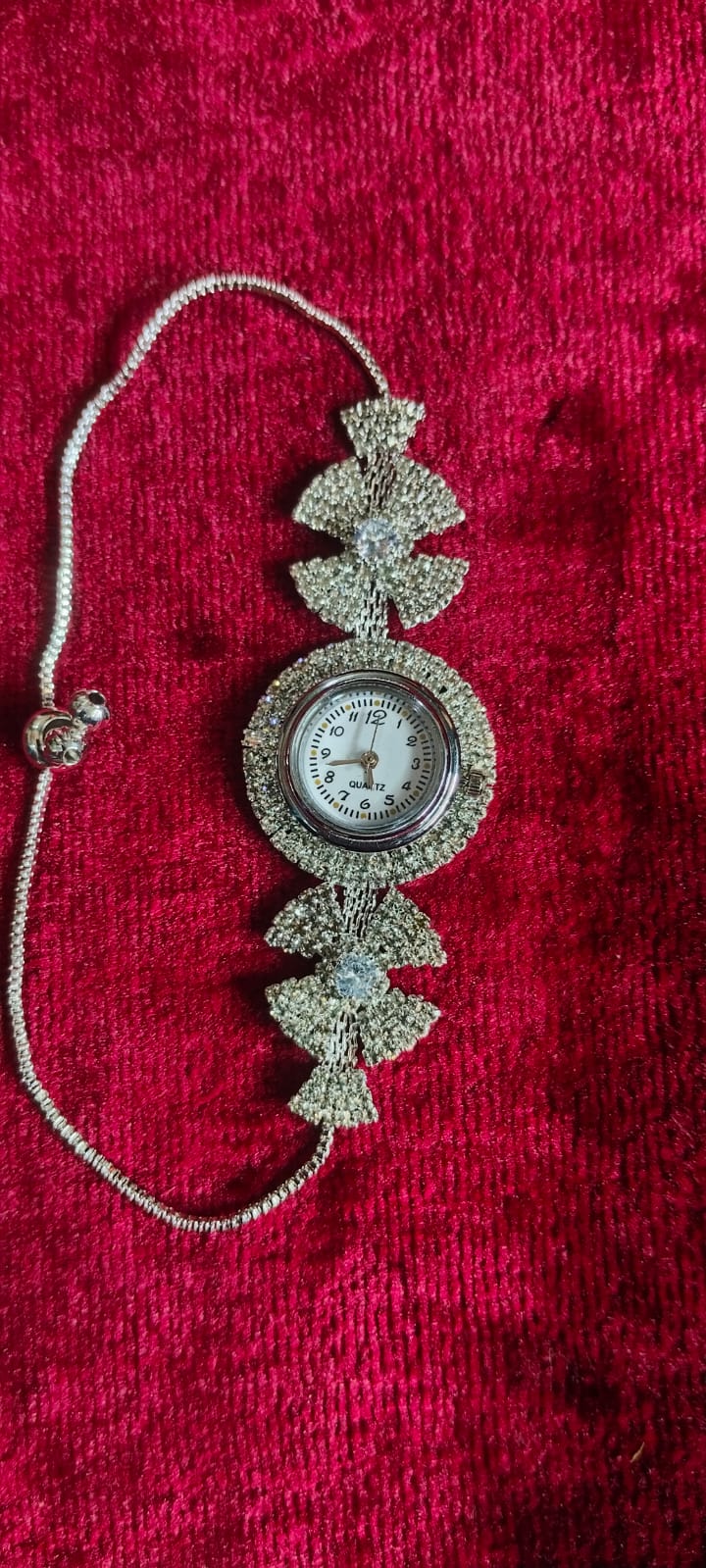 Elegant Silver Crystal Bracelet KIDS Watch - AM01028RW