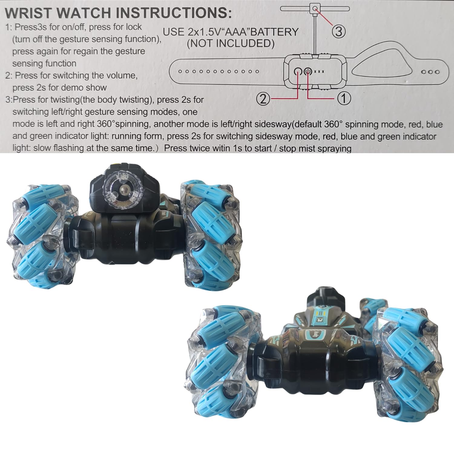 4WD Gesture Sensing RC Stunt Car  SS00009TG 