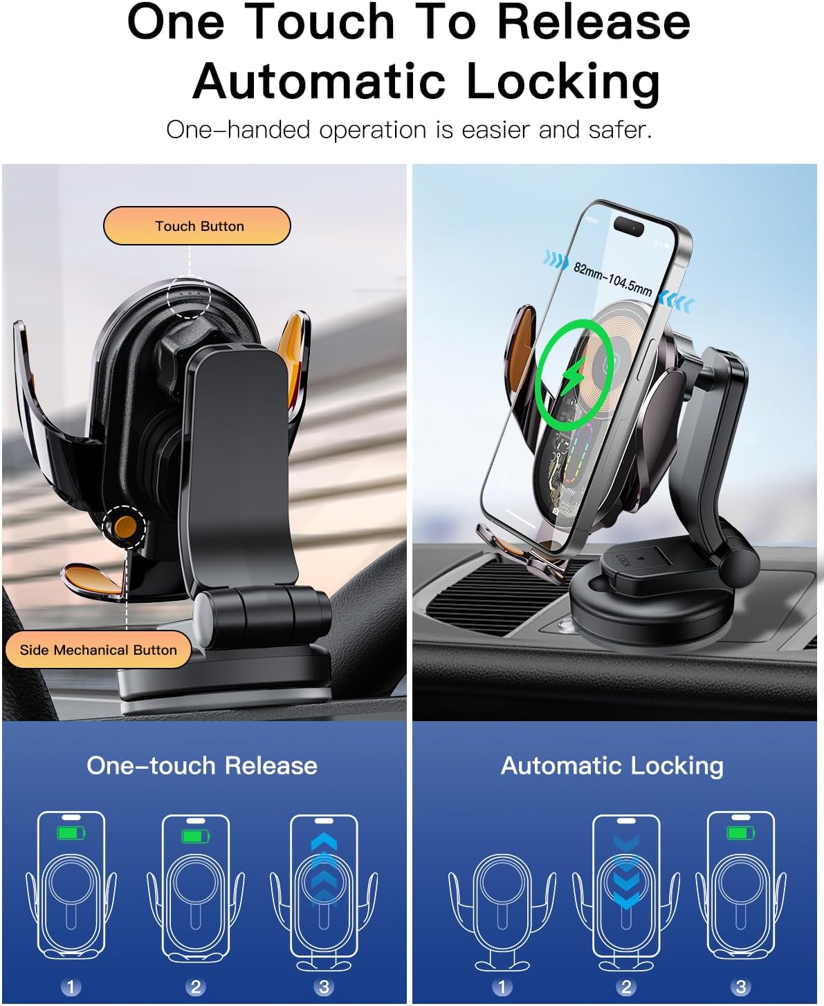 Wireless Car Phone Holder and Charger SS00028TG