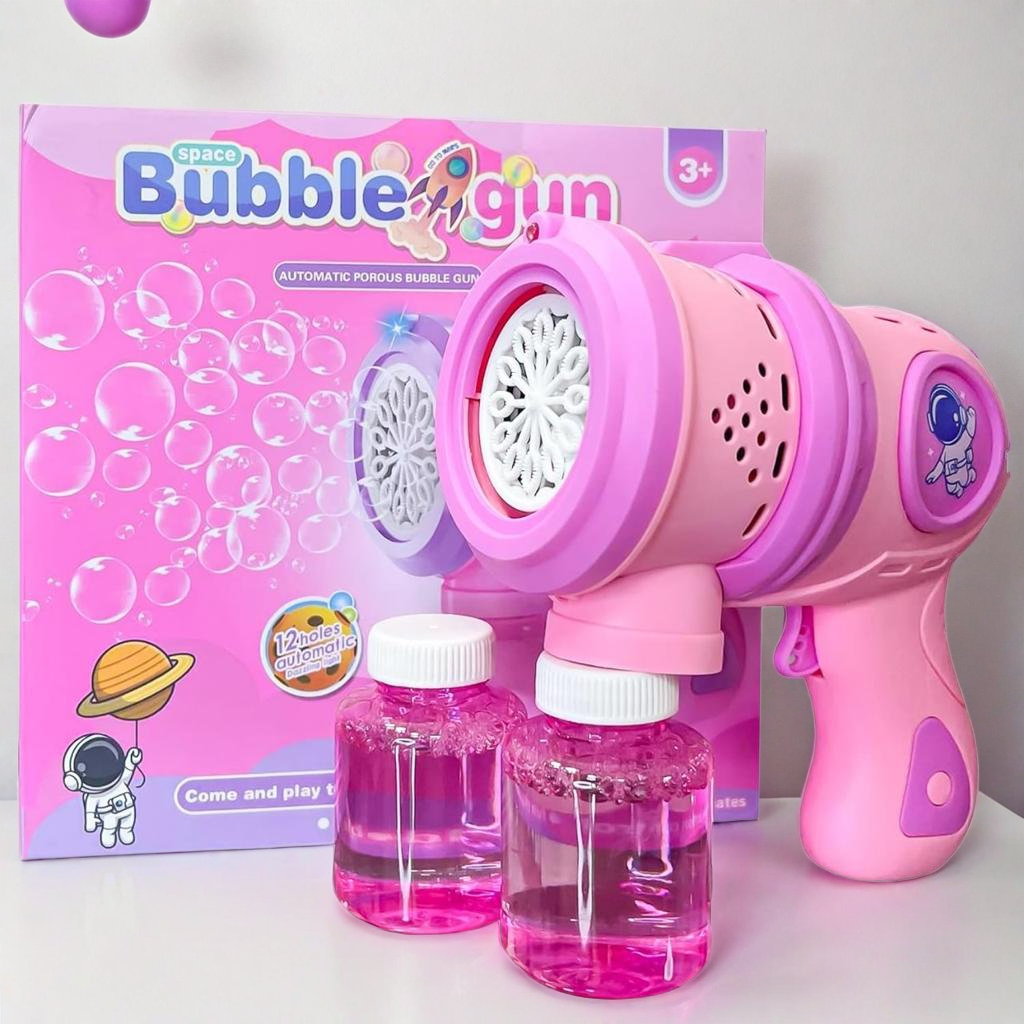 Automatic Electric Bubble Gun Machine Toy (Pink) 25 GM GOLD AM00908NT