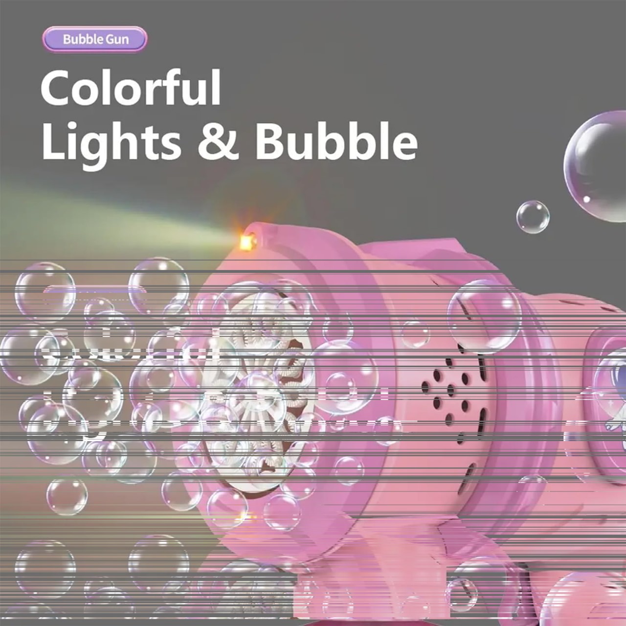 Automatic Electric Bubble Gun Machine Toy (Pink) 25 GM GOLD AM00908NT
