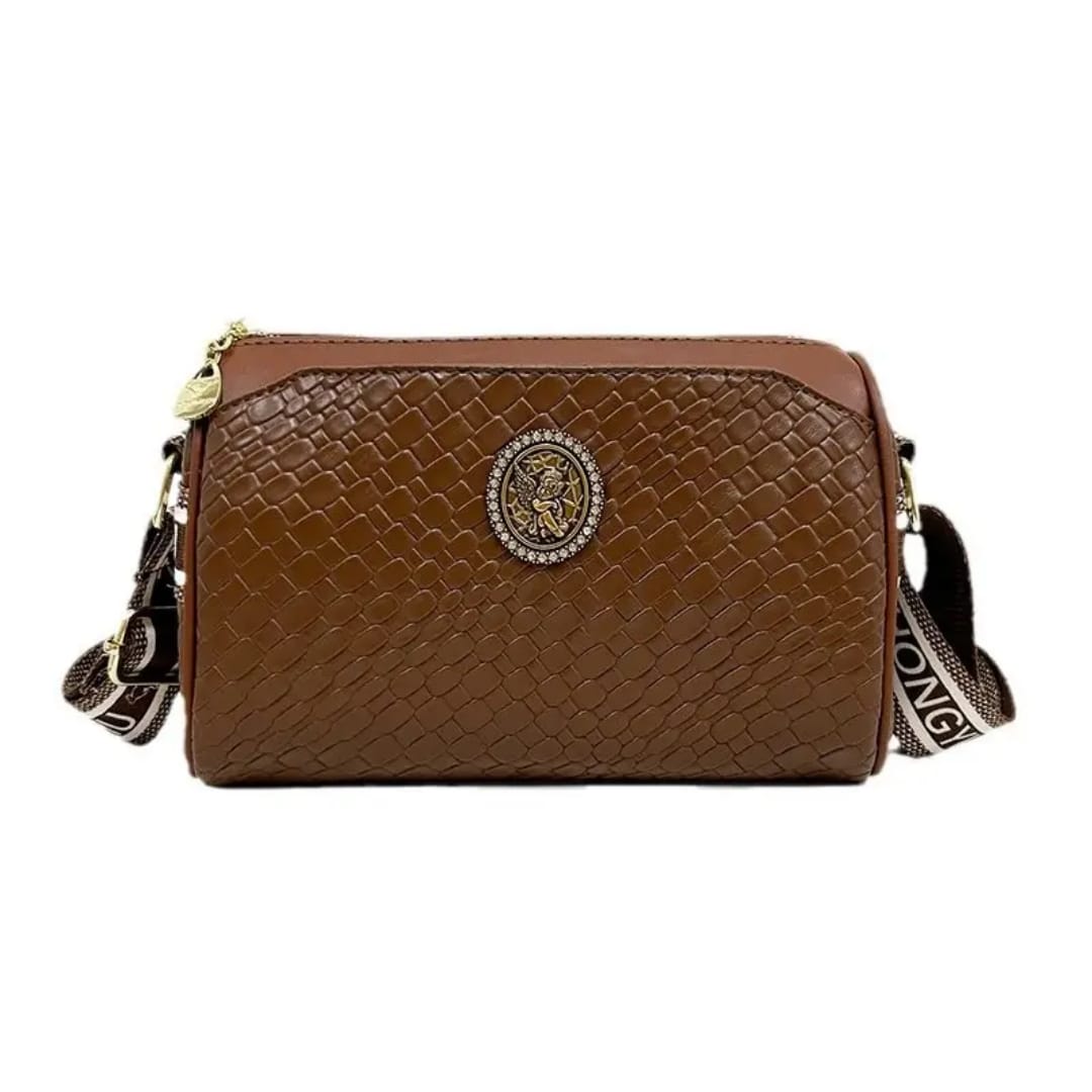 Woven Pattern Crossbody Bag - AM01420MB- (25 gram gold scheme)