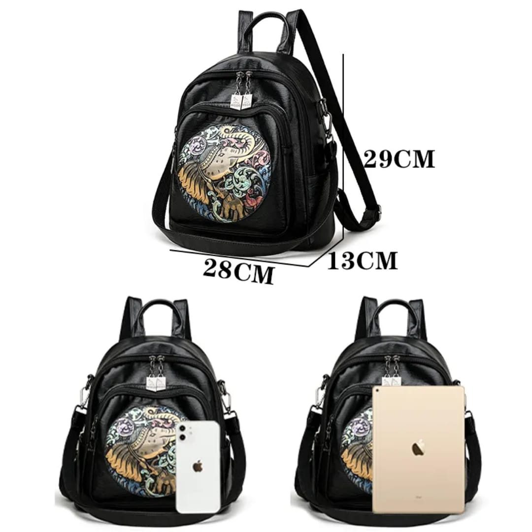 Vintage Artistic Leather Backpack  AM01409MB