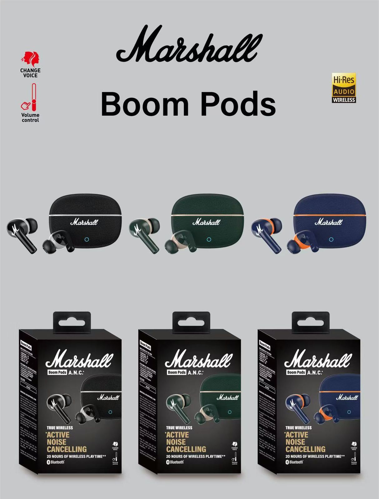 Marshall Boom Pods (SS01209VM)  (GOLD)