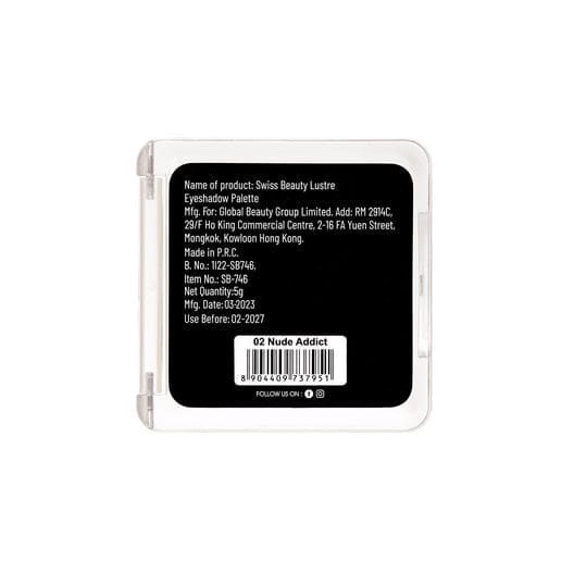 Swiss Beauty Lustre Eyeshadow Palette-MK01325AC 