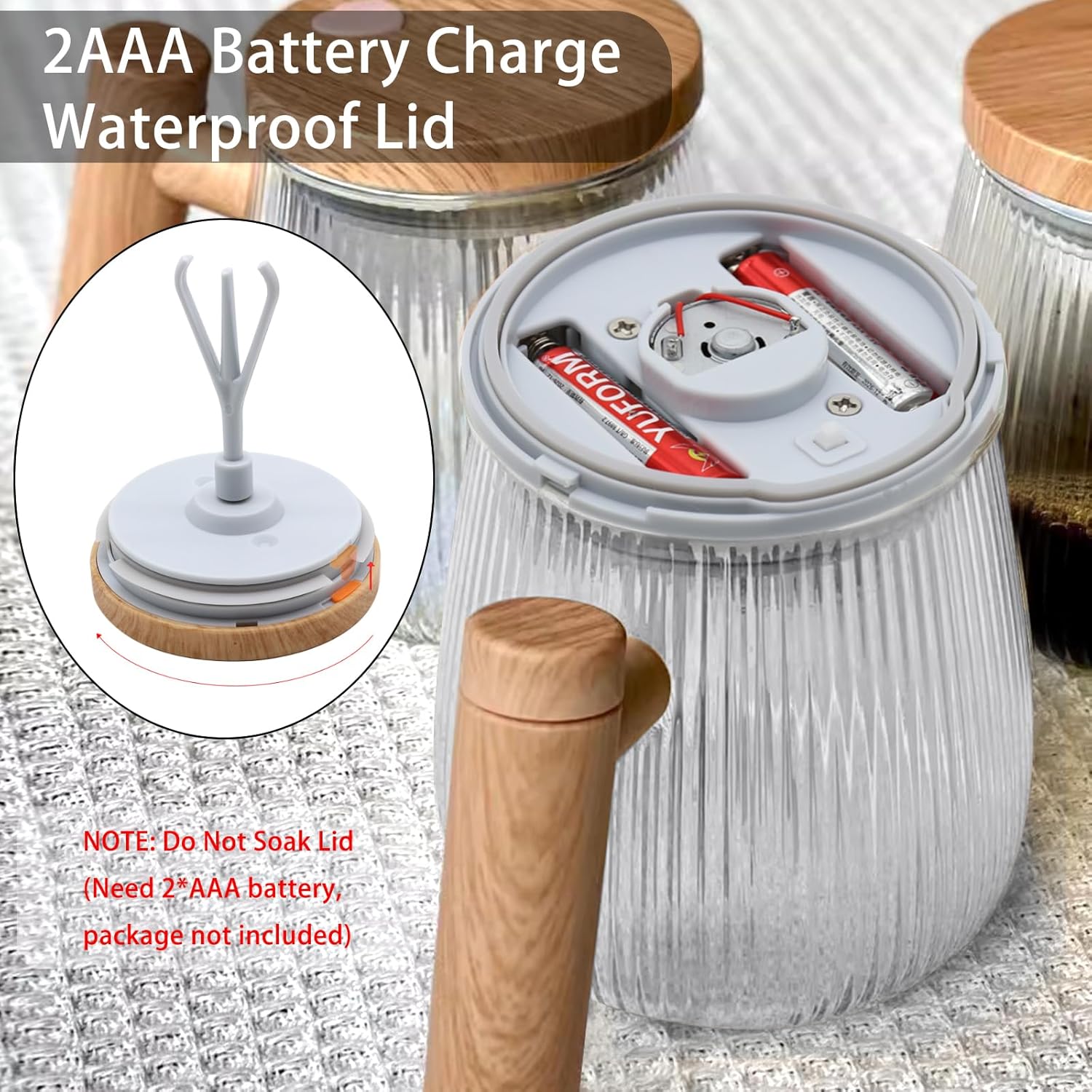 Wood Handle Glass Coffee Pot (SS00614RK)