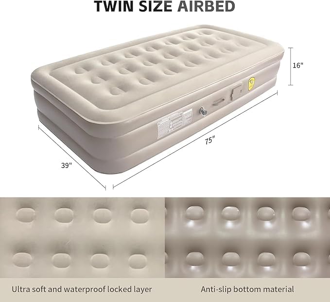 Inflatable Air Mattress with Pillow - SS00733RK
